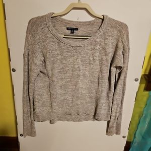 Women's Sz Medium American Eagle Gray Lavender Glitter Sparkle Pullover Sweater